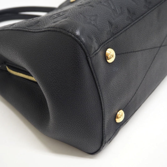 Louis Vuitton Montaigne MM Monogram Emplant Handbag Black