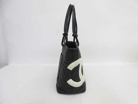Chanel Cambon Line Large Tote Bag Shoulder Black