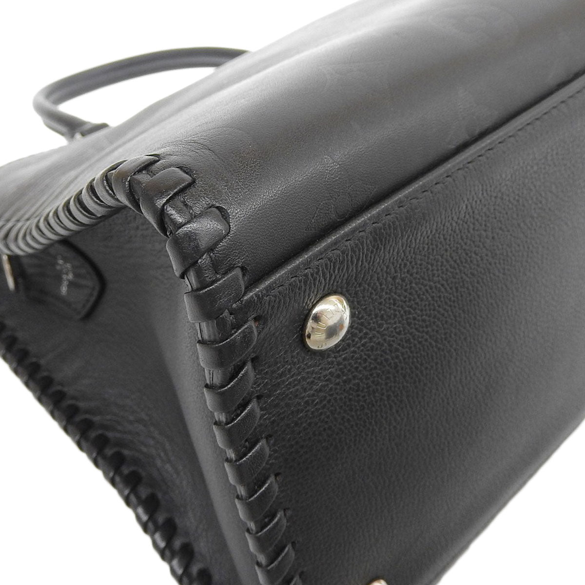 Louis Vuitton Very Zip Tote 2 Way Bag Leather Noir Black Silver Hardware