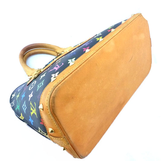 Louis Vuitton Alma Multicolor Noir Black Studs Cute Monogram Handbag