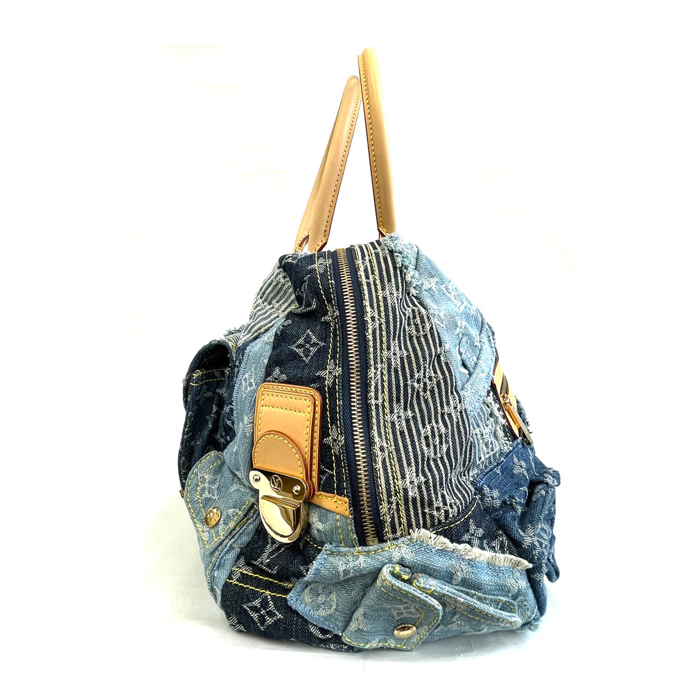 Louis Vuitton Monogram Denim Patchwork Bowery Tote Bag