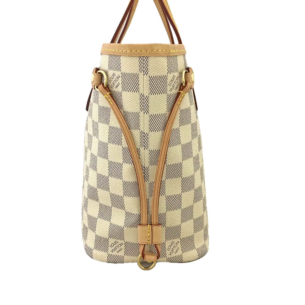 Louis Vuitton Neverfull PM Damier Azur White Tote Bag
