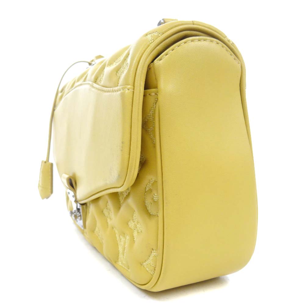 Louis Vuitton Pochette Monogram Chain Shoulder Bag Jaune Yellow