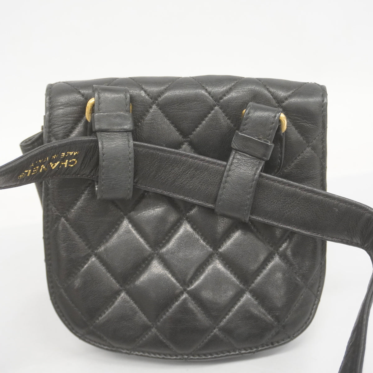 Chanel Waist Bag Matelasse Lambskin Black