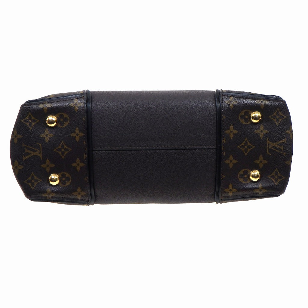 Louis Vuitton Tote W PM Handbag Cuir Orfevre Leather Brown