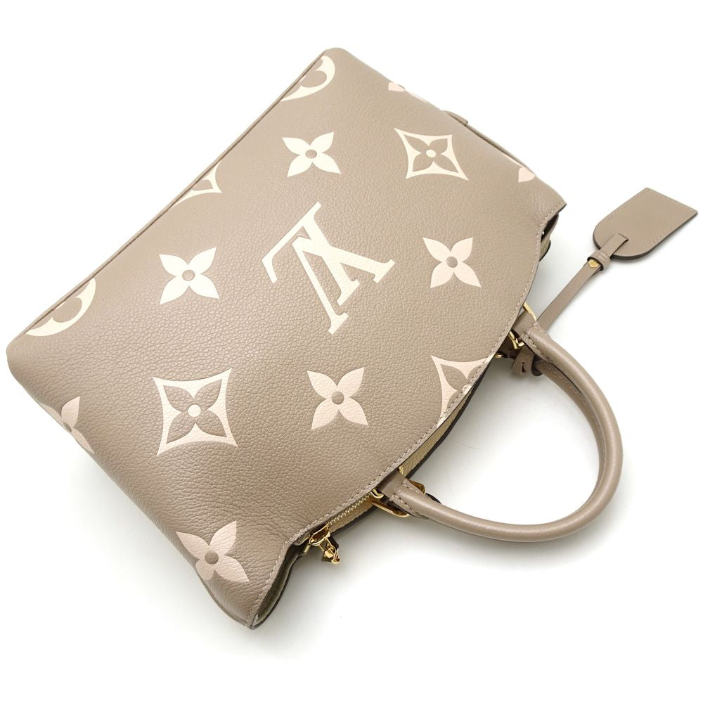 Louis Vuitton Petit Palais PM Bicolor Monogram Implant Handbag Tourtrell Creme