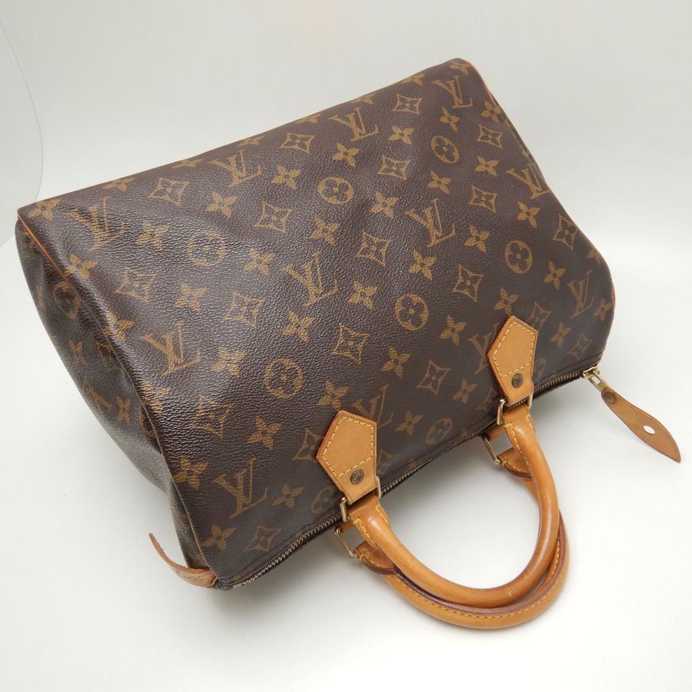 Louis Vuitton Monogram Speedy 30  Handbag Brown