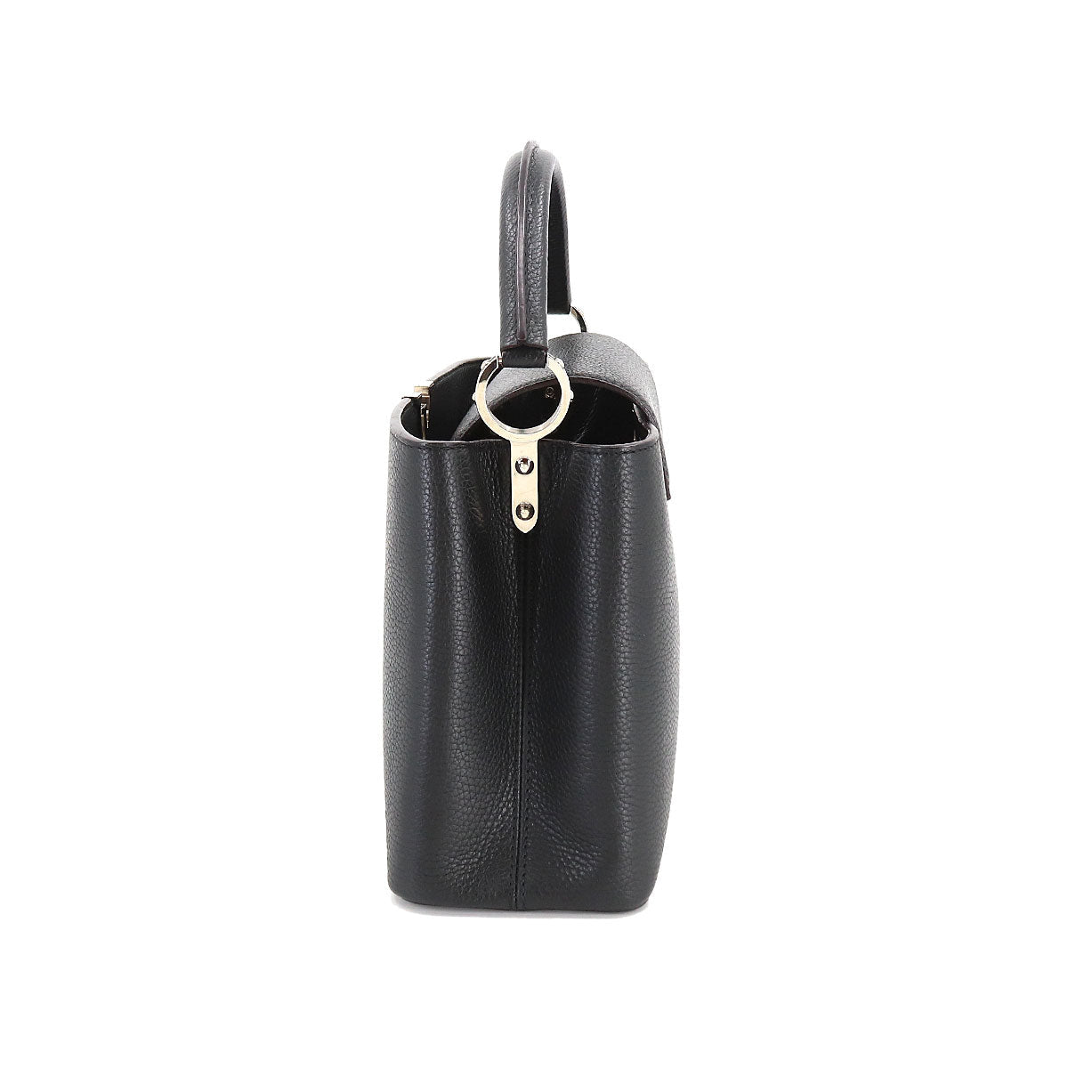 Louis Vuitton Capucines MM Shoulder Bag Taurillon Leather Black