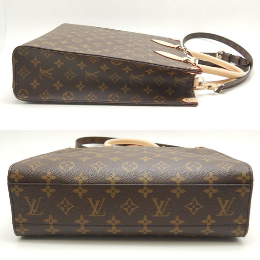 Louis Vuitton Monogram Sac Plat PM Tote Bag Brown
