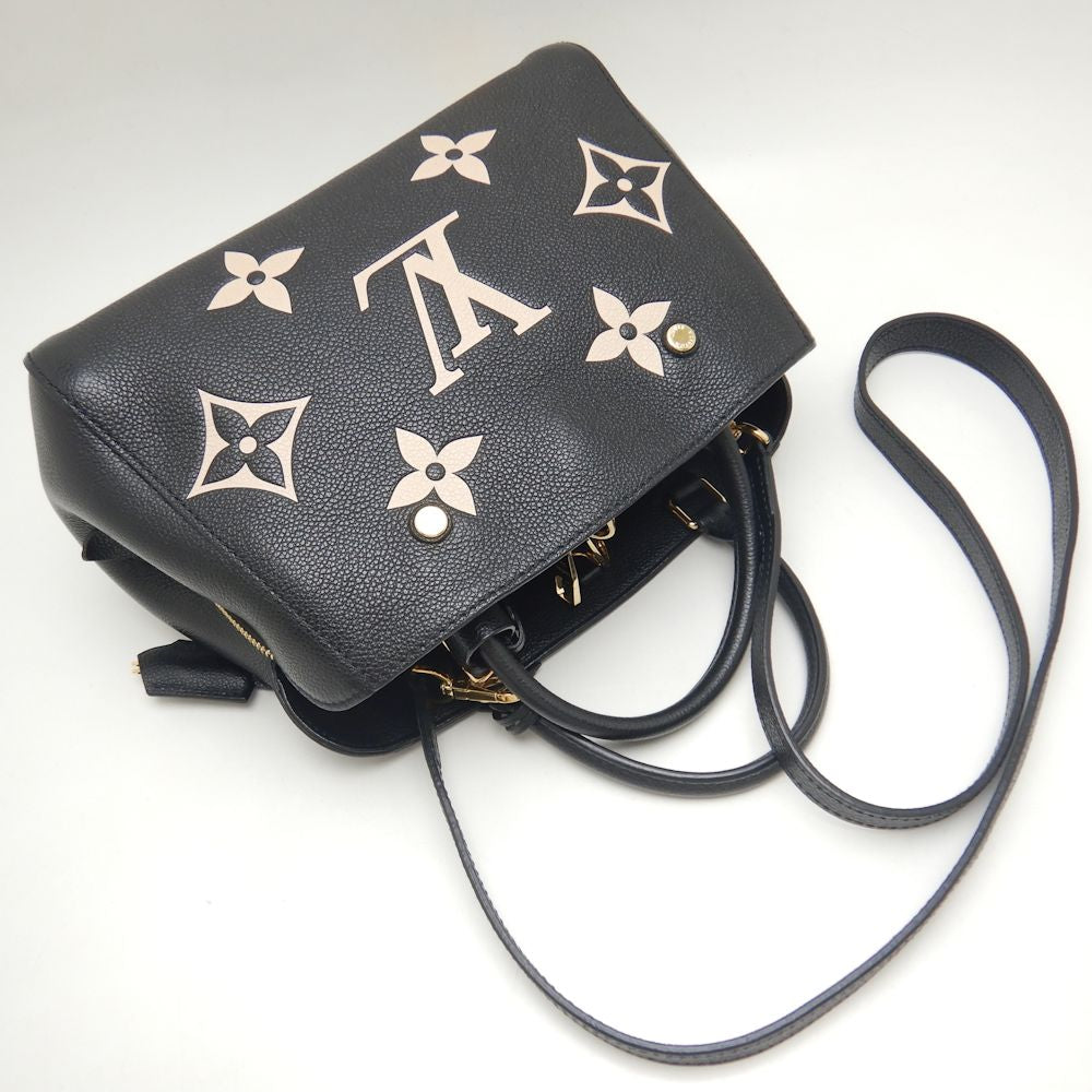 Louis Vuitton Montaigne BB Bicolor Monogram Emplant Noir Black