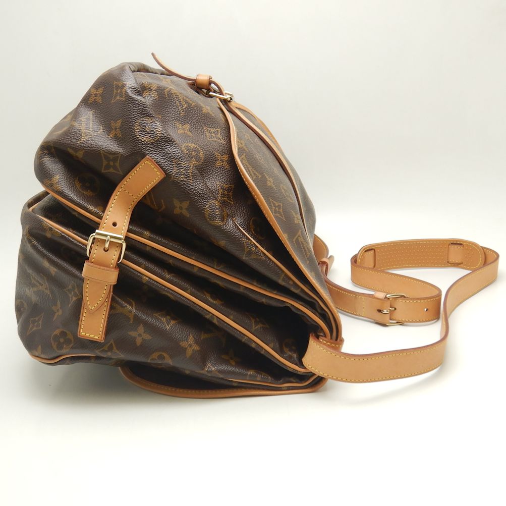 Louis Vuitton Monogram Saumur 35 Shoulder Bag Brown