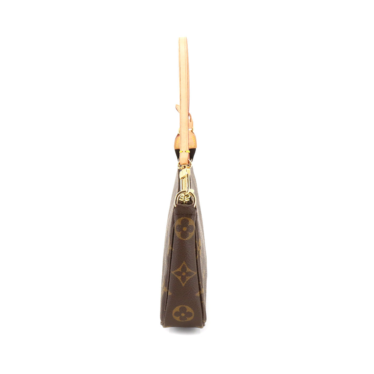 Louis Vuitton Monogram Pochette Accessoires Brown Gold Metal Fittings