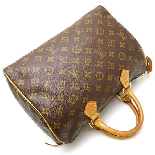 Louis Vuitton Monogram Speedy 30 Handbag Brown