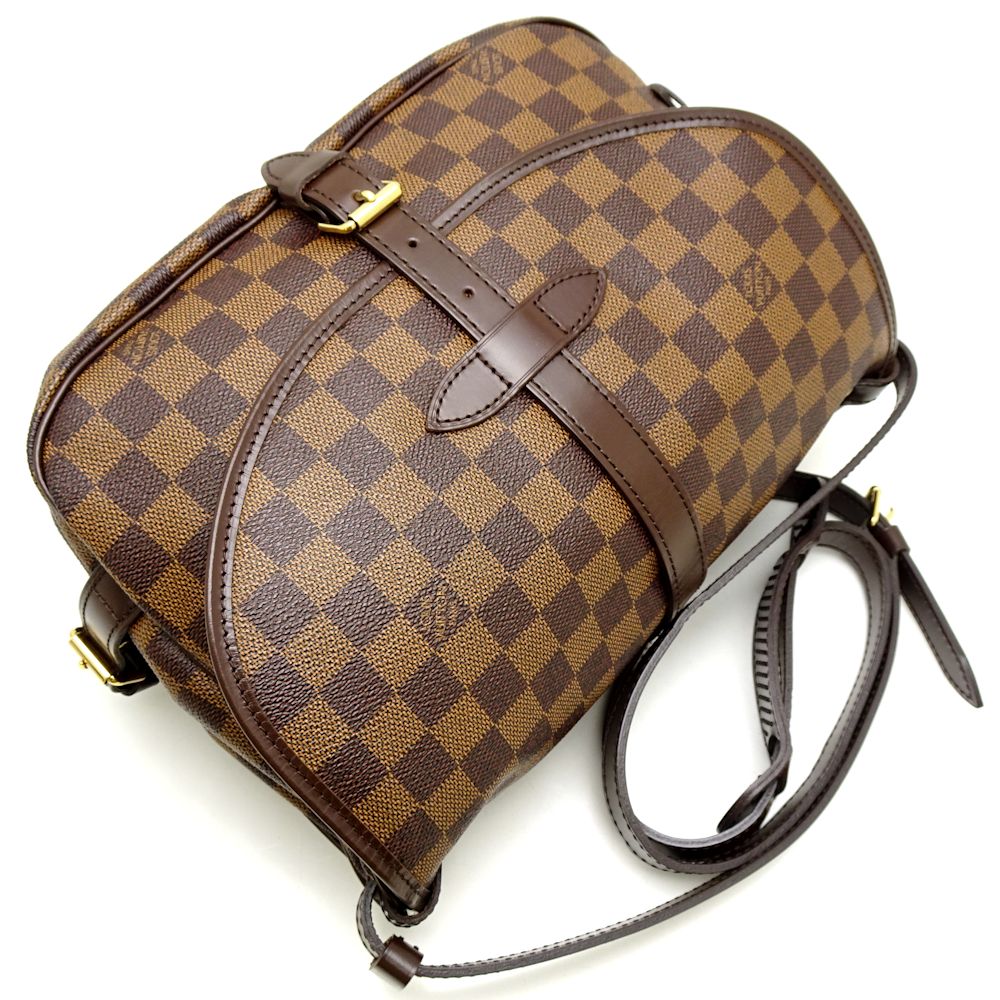 Louis Vuitton Damier Saumur 30 Crossbody Shoulder Bag Ebene