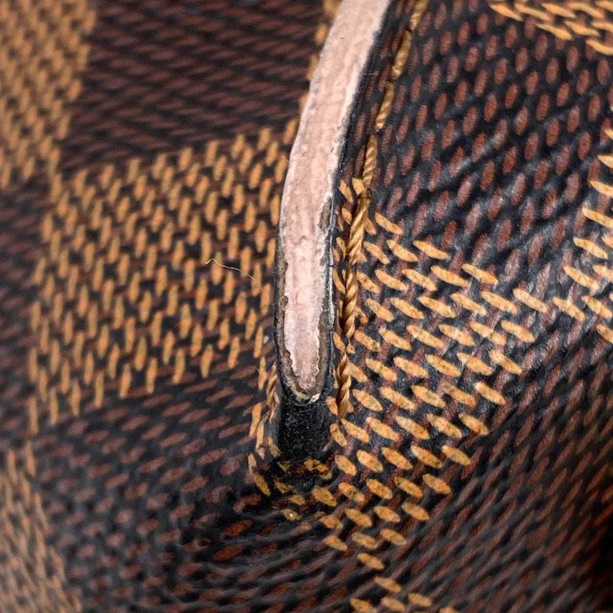Louis Vuitton Kaisa Tote PM 2 Way Shoulder Bag Damier Brown Rose Ballerine