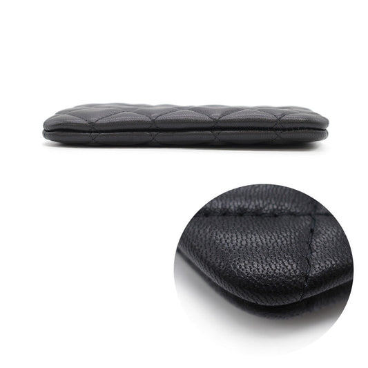 Chanel Classic Mini Pouch Cosmetic Pouch Matelasse Black Lamb Cocomark