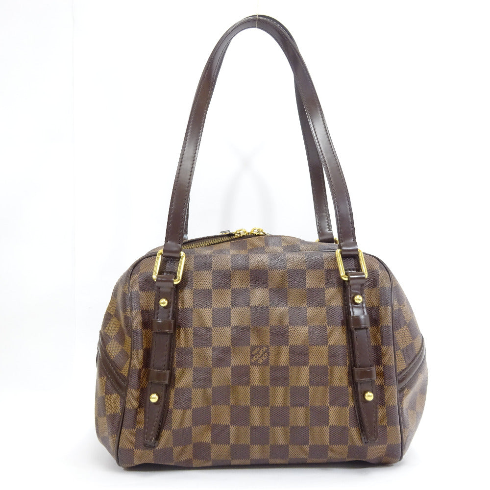 Louis Vuitton Rivington PM Shoulder Bag Brown Damier Canvas Leather