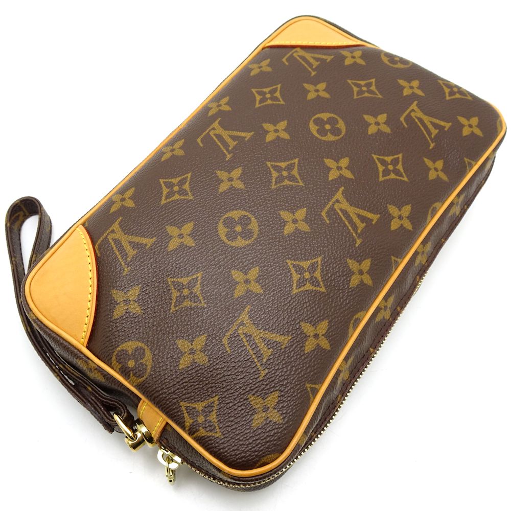 Louis Vuitton Monogram Marly Dragonne Brown Clutch Bag