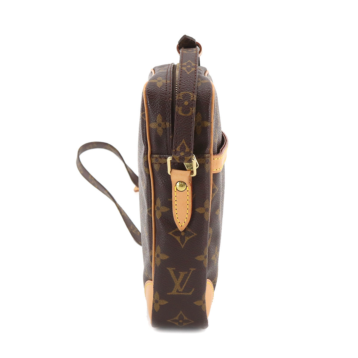 Louis Vuitton Monogram Danube Shoulder Bag Brown Gold Hardware
