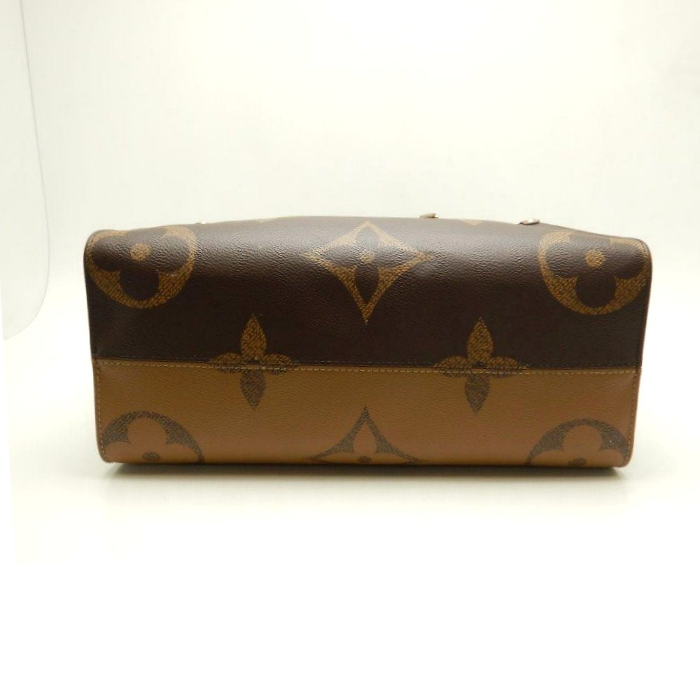 Louis Vuitton Monogram On The Go MM Giant Reverse Tote Bag Brown