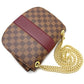 Louis Vuitton Damier Wight Bordeaux Chain Shoulder Bag