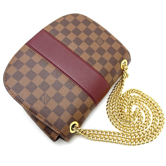 Louis Vuitton Damier Wight Bordeaux Chain Shoulder Bag