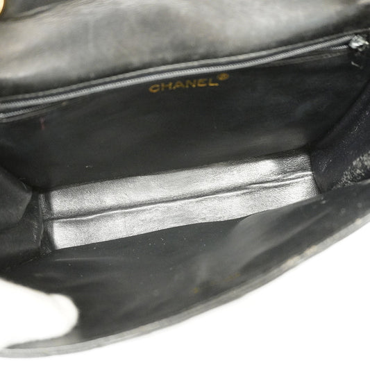 Chanel Shoulder Bag Matelasse Chain Lambskin Black