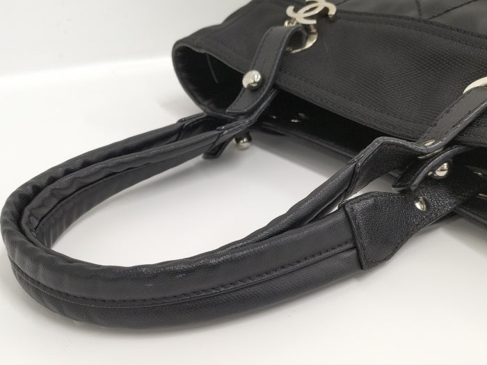 Chanel Tote Bag Paris Biarritz PM Leather Black