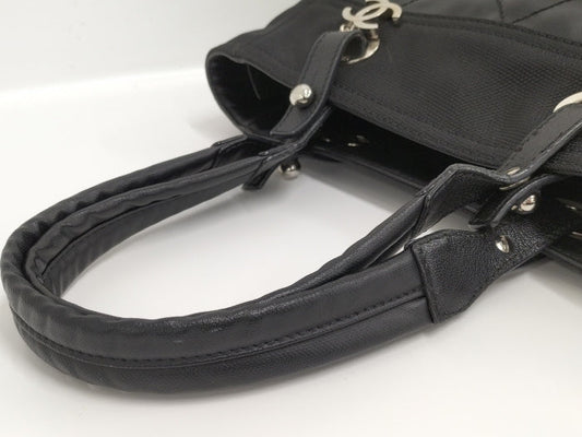 Chanel Tote Bag Paris Biarritz PM Leather Black