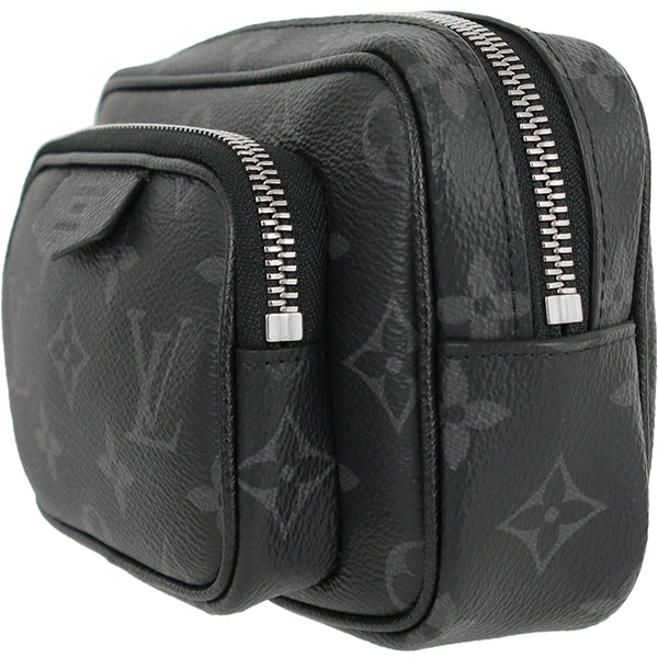 Louis Vuitton Body Bag Pochette Taigarama Monogram Leather Black