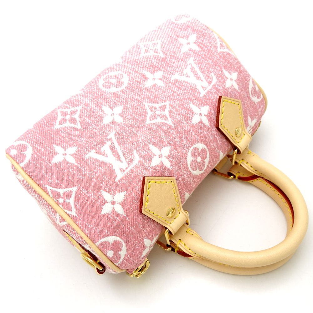 Louis Vuitton Monogram Denim Nano Speedy Rose Mini Bag
