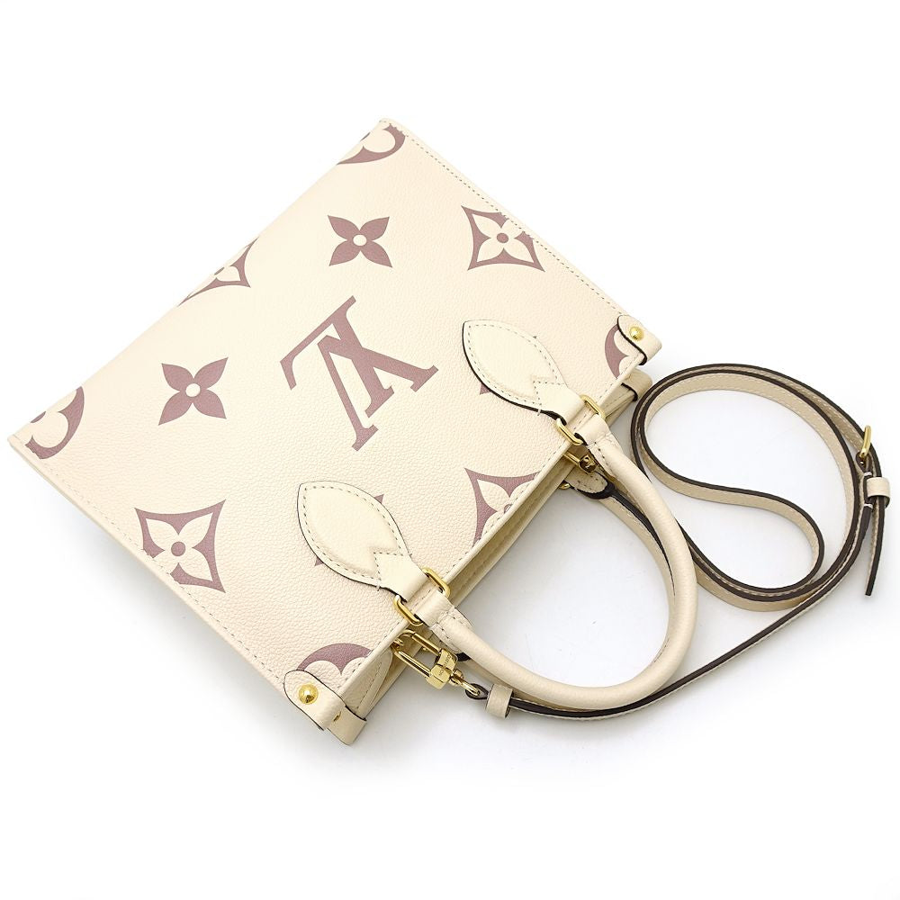 Louis Vuitton On The Go PM Amplant Bicolor Crème Bois de Rose