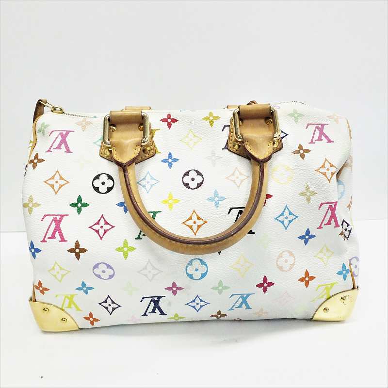 Louis Vuitton Speedy 30 Monogram Multicolor Handbag White