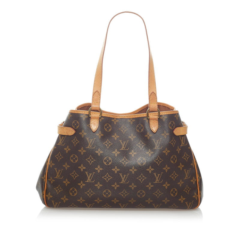 Louis Vuitton Monogram Batignolles Horizontal Tote Shoulder Bag Brown