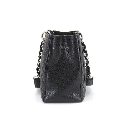 Chanel Matelasse Grand Shopping Chain Tote Bag GST Caviar Skin Black
