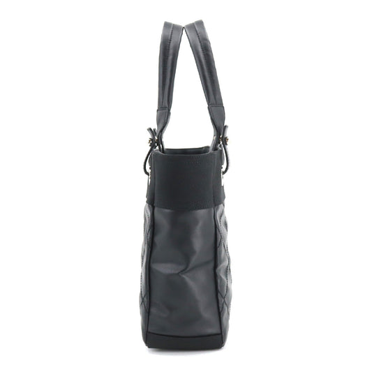 Chanel Paris Biarritz PM Tote Bag Pvc Nylon Leather Black