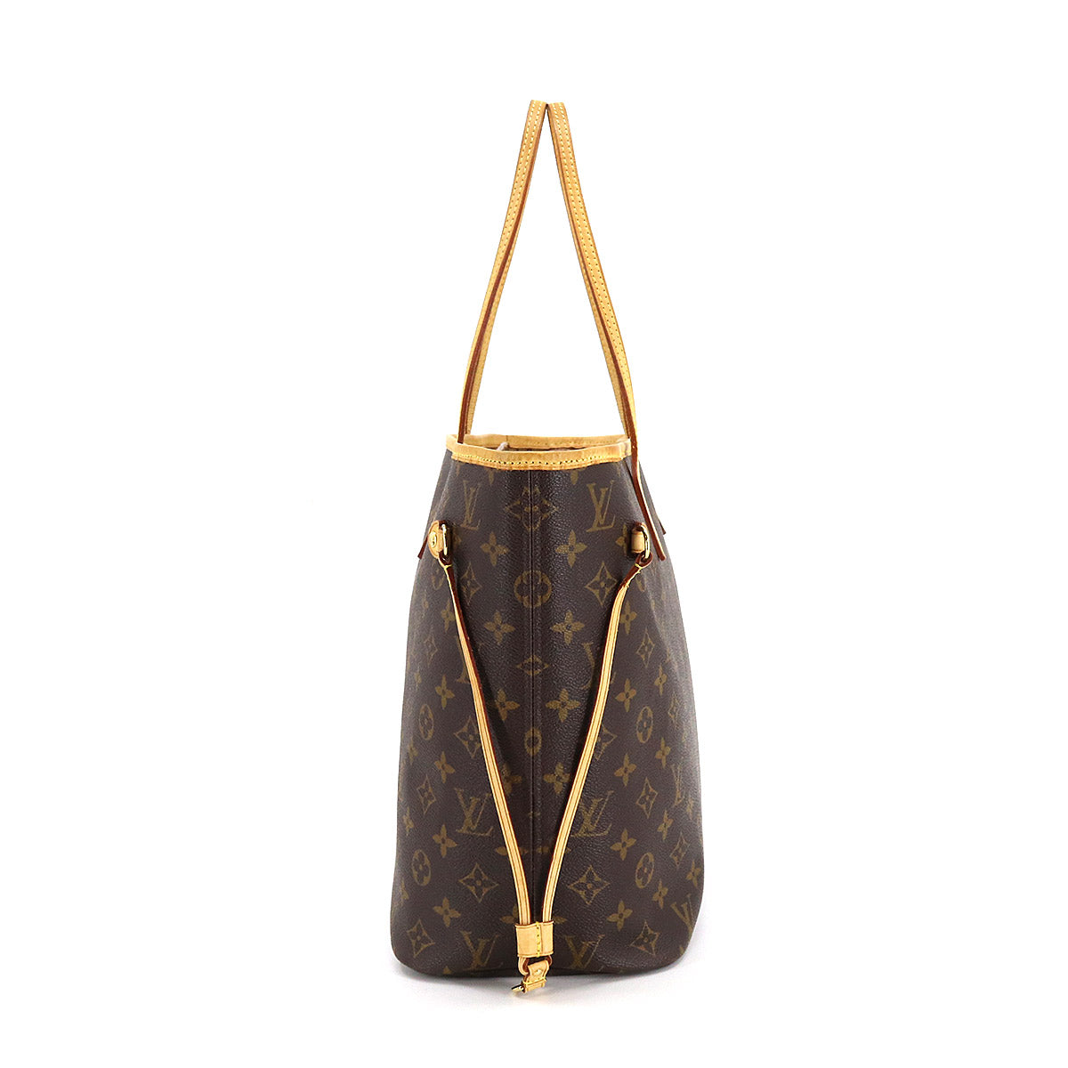 Louis Vuitton Monogram Neverfull MM Tote Bag Brown Beige