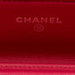 Chanel Pink/White Patent Leather Cc Woc Clutch Bag