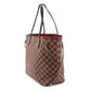 Louis Vuitton Damier Neverfull MM Tote Bag Ebene Cerise Brown Gold Hardware