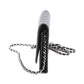 Chanel Cambon Line Chain Wallet Bifold Long Wallet Leather Enamel Black Silver Metal Fittings