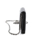 Chanel Cambon Line Chain Wallet Folio Long Wallet Leather Enamel Black Silver Metal Fittings
