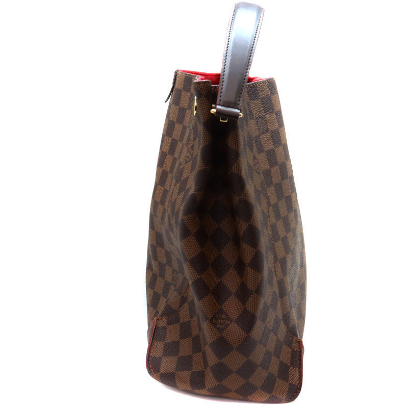 Louis Vuitton Kaisa Hobo Bag Shoulder Bag Damier Canvas Ebene Brown