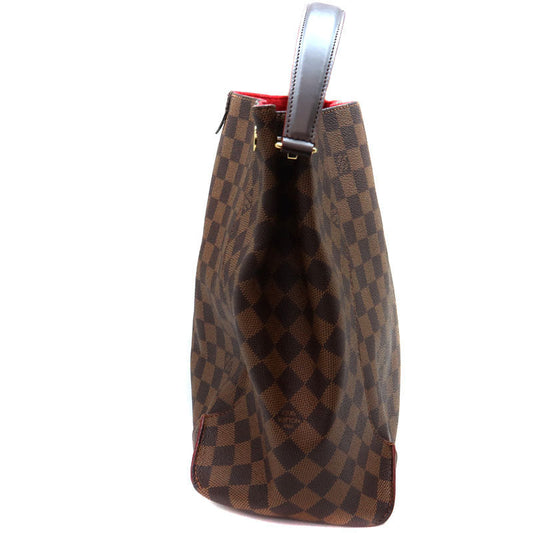 Louis Vuitton Kaisa Hobo Bag Shoulder Bag Damier Canvas Ebene Brown