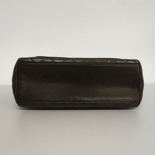 Chanel Shoulder Bag Matelasse Chain Lambskin Black