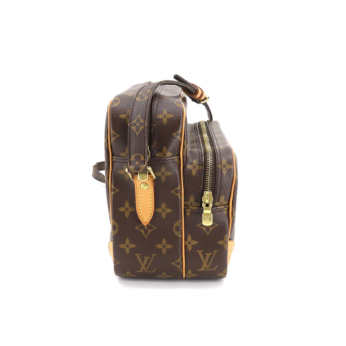 Louis Vuitton Monogram Nile Shoulder Bag Brown Gold Hardware