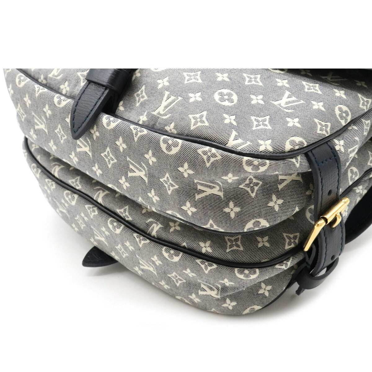 Louis Vuitton Monogram Idile Saumur PM Shoulder Bag Canvas Leather Ankle Blue