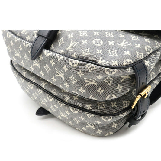 Louis Vuitton Monogram Idile Saumur PM Shoulder Bag Canvas Leather Ankle Blue