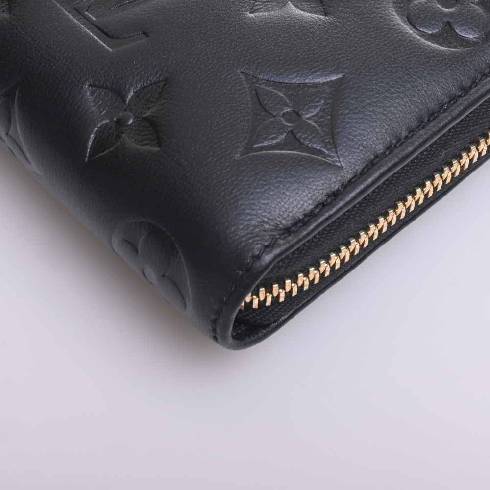 Louis Vuitton Monogram Emboss Lamb Leather Zippy Wallet Long Wallet