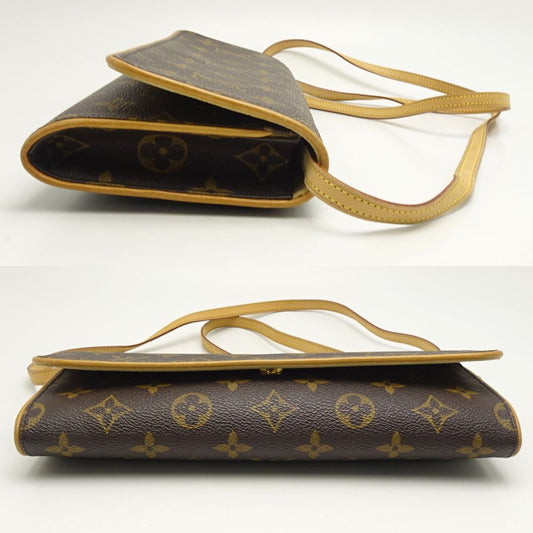 Louis Vuitton Monogram Pochette Twin GM Brown 2WAY Bag