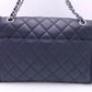 Auth Chanel Matelasse Chain Shoulder Bag Navy Leather/silvertone